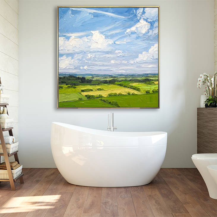 Hand Painted Landscape Painting on Canvas #YX305