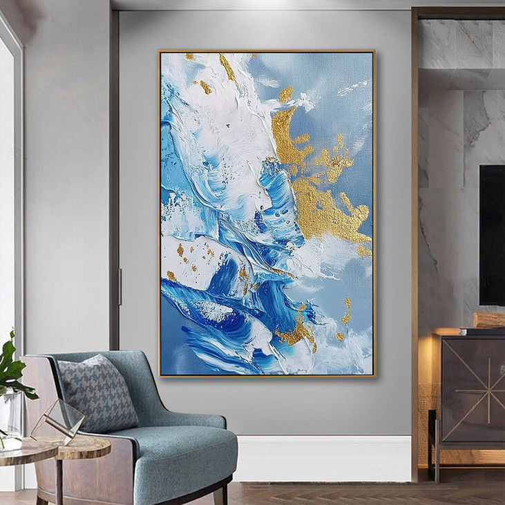 Hand Painted Abstract Ocean Inspired Art #YX85