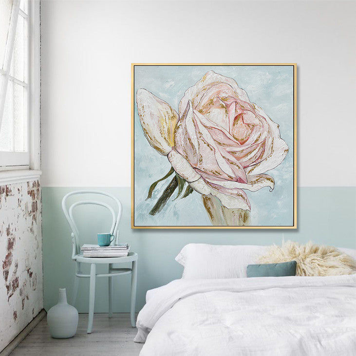 Romantic Pink Rose Wall Art #YX354