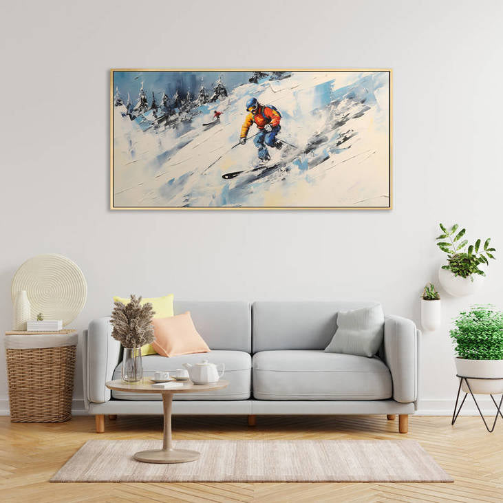 Winter Sports Impasto Art #VA98