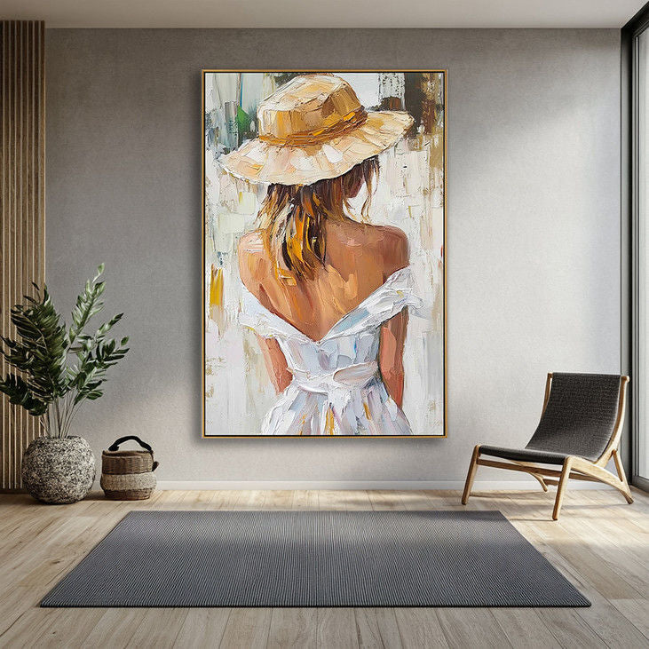 Modern Impressionist Woman Portrait #YX49
