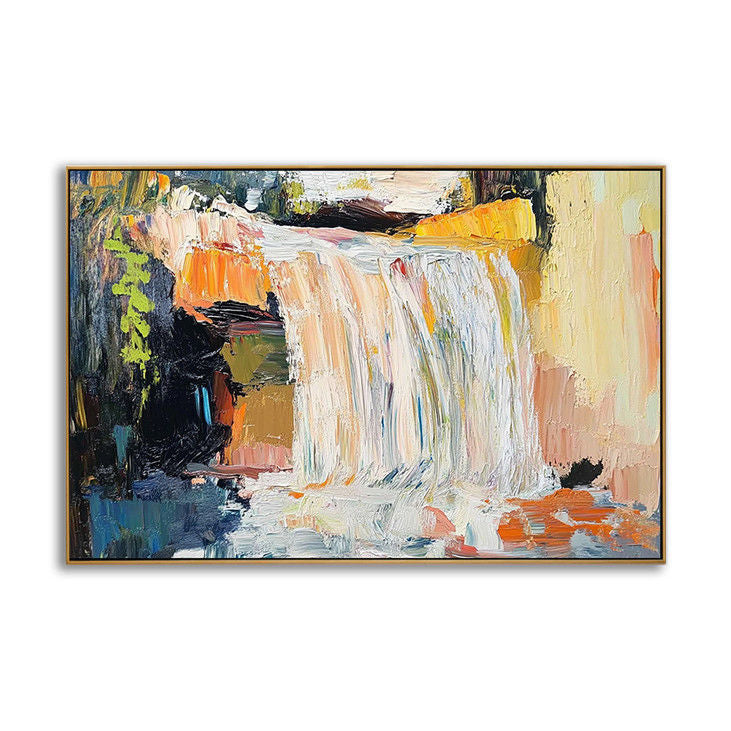 Hand Painted Colorful Waterfall Art #YX102