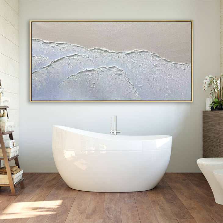 Hand Painted Wave Textured Decorative Painting #YX286