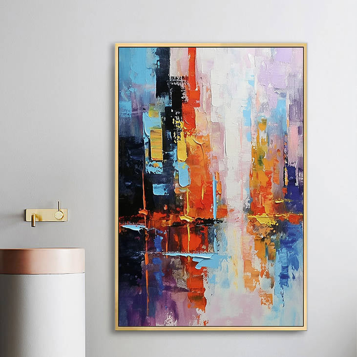 Hand Painted Urban Reflection Canvas #YX230
