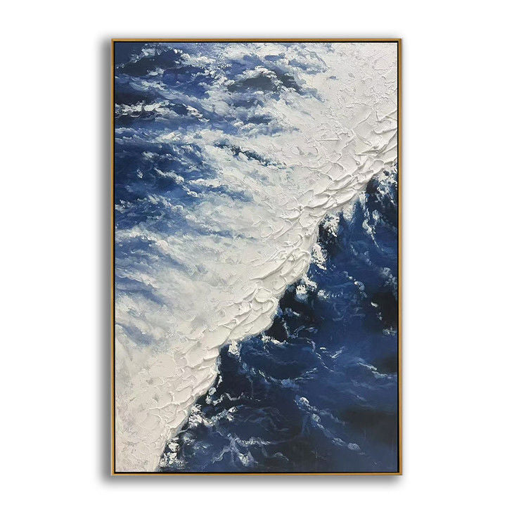 Impasto Ocean Wave Canvas Art #YX72