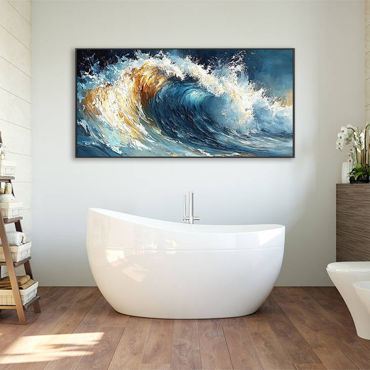 Impasto Ocean Wave Canvas Painting #YX215