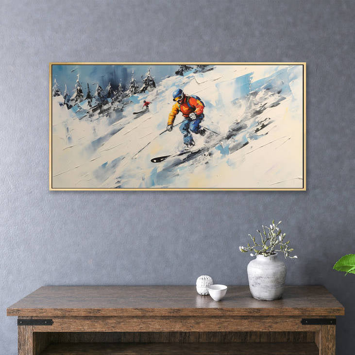 Winter Sports Impasto Art #VA98