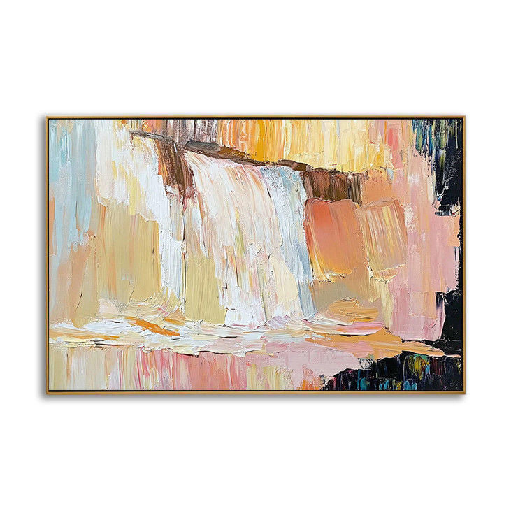 Abstract Pastel Waterfall Art #YX109
