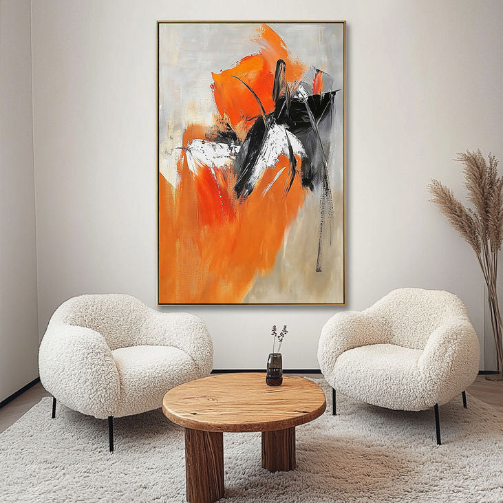 Hand - Painted Modern Abstract Canvas # YX174