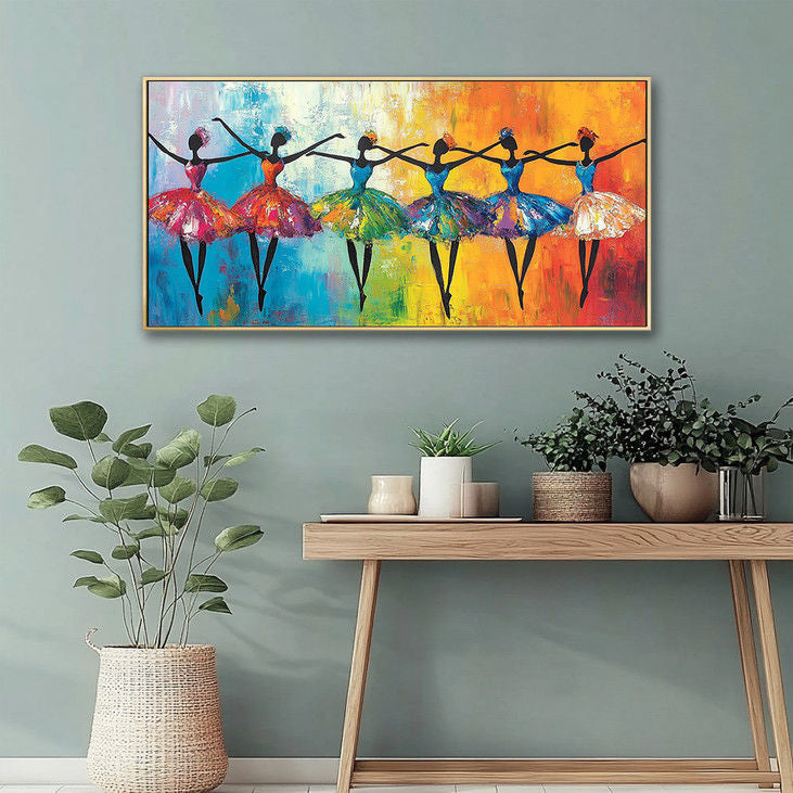 Colorful Ballerina Canvas Art  #YX97