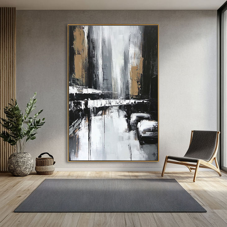 Black, White & Beige Wall Art #YX176