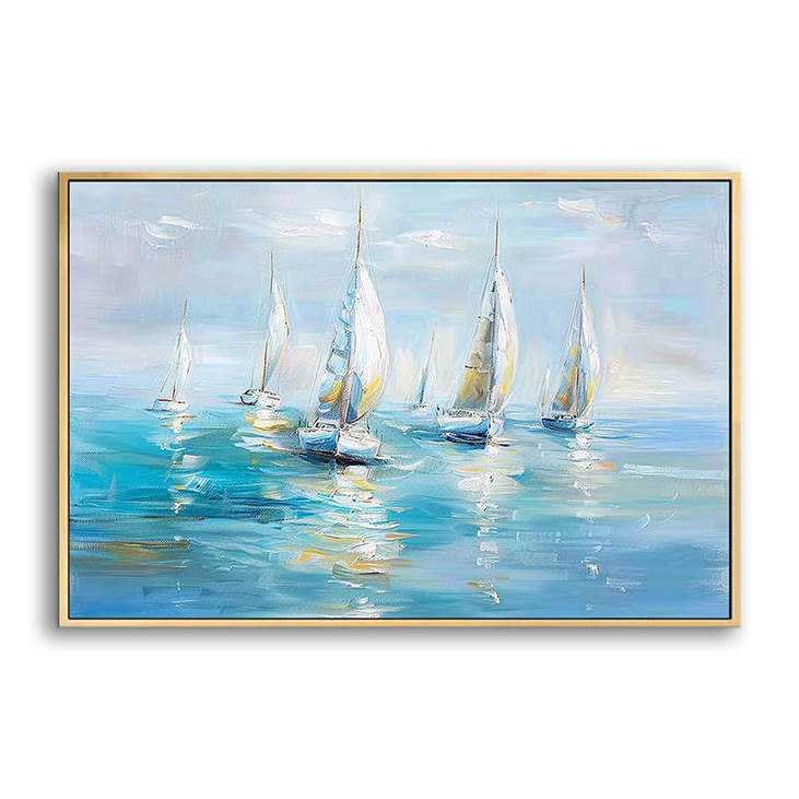 Vibrant Sailboat Ocean Art #VA314