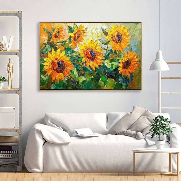 Golden Sunflower Hand Painted Canvas #YX348