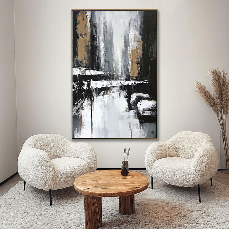 Black, White & Beige Wall Art #YX176