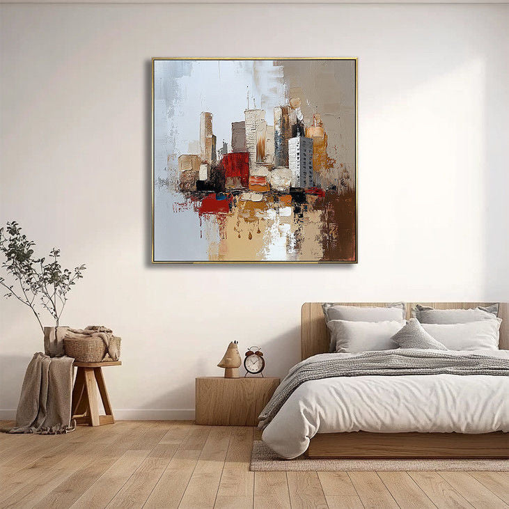 Abstract Hand Painted Cityscape #YX20