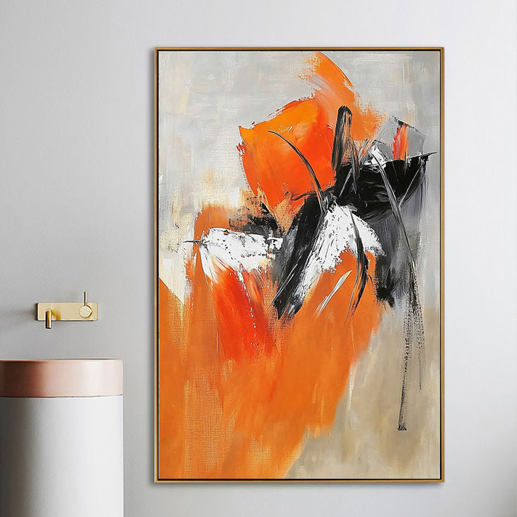 Hand - Painted Modern Abstract Canvas # YX174