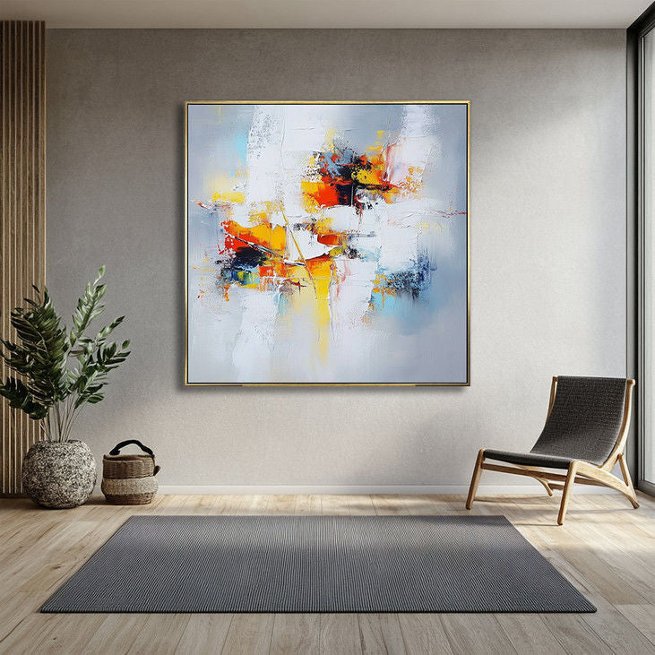 Vibrant Abstract Canvas Art #YX29
