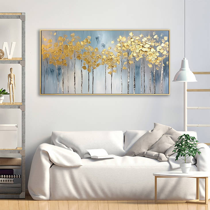 Modern Golden Birch Art #YX213