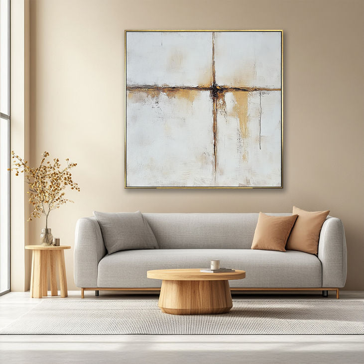 Neutral Tones Abstract Art #YX152