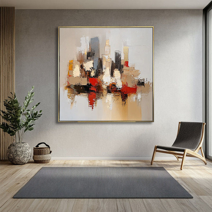 Modern Urban Landscape Canvas Art #YX19