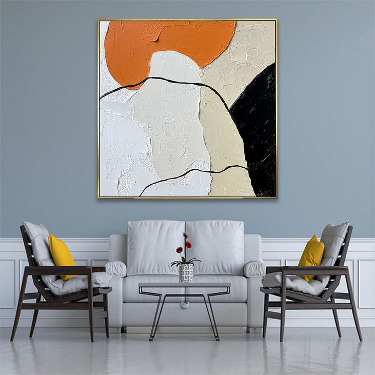 Modern Minimalist Abstract Textured Wall Art #YX156