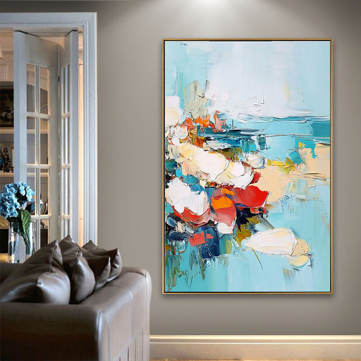 Hand Crafted Abstract Coastal Canvas #YX165