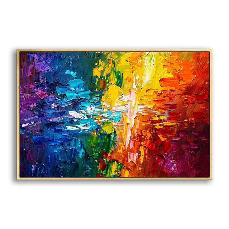 Colorful Abstract Canvas Painting #VA306