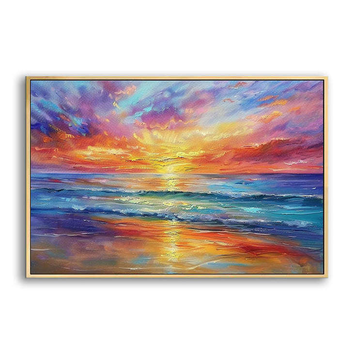 Sunset Beach Landscape Art #VA309