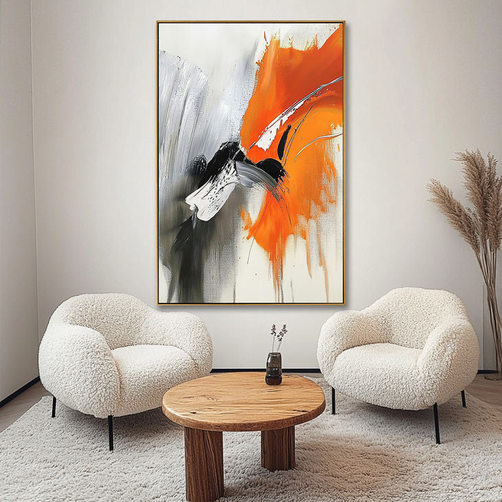 Modern Expressive Brushstroke Abstract Stylish Home Decor # YX173