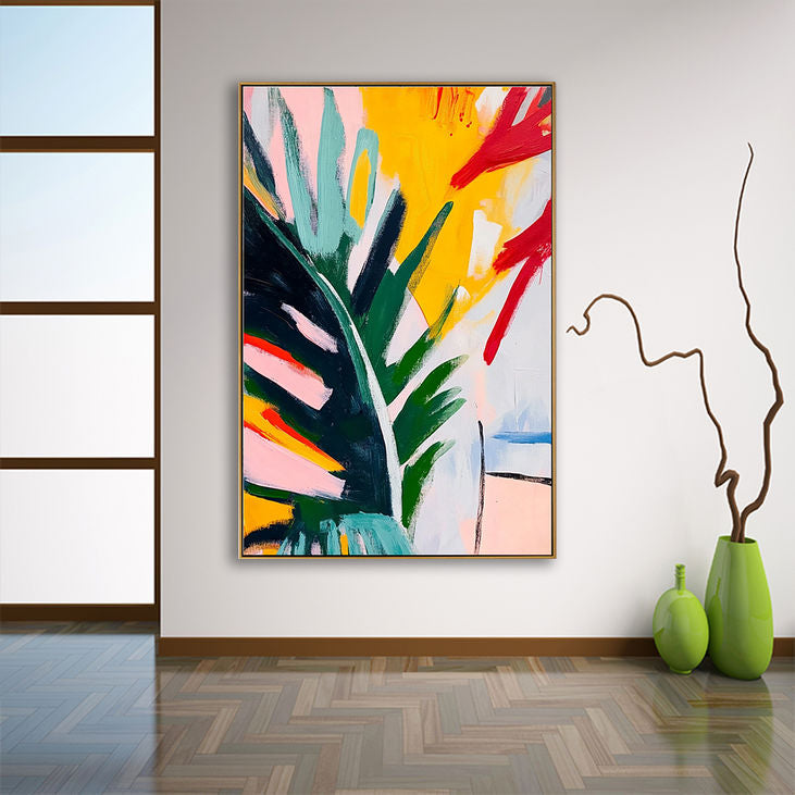Palm Leaf & Bright Hue Decor #YX185