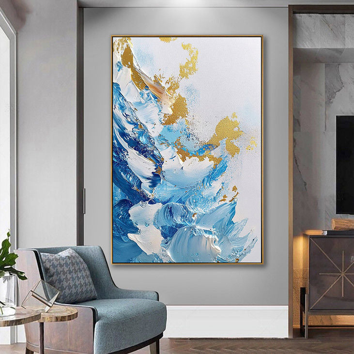 Modern Gold Foil Abstract Painting #YX81