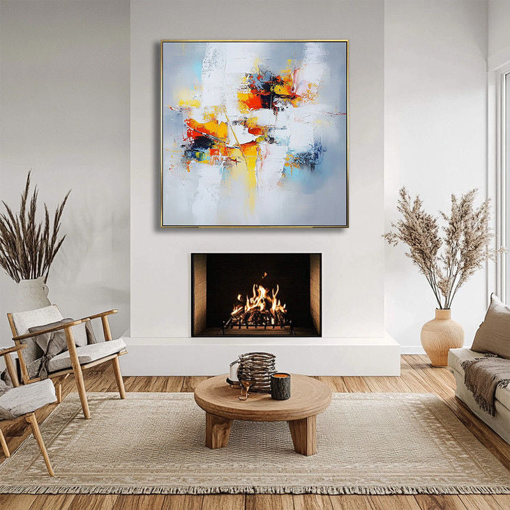 Vibrant Abstract Canvas Art #YX29