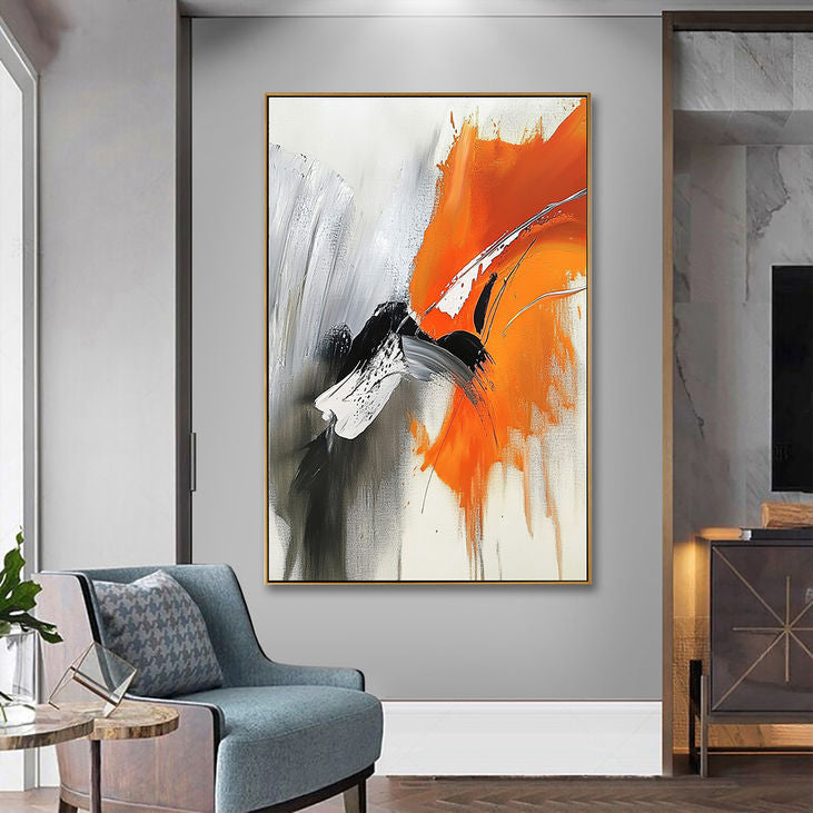 Modern Expressive Brushstroke Abstract Stylish Home Decor # YX173