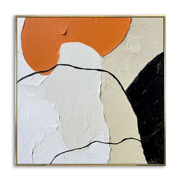 Modern Minimalist Abstract Textured Wall Art #YX156