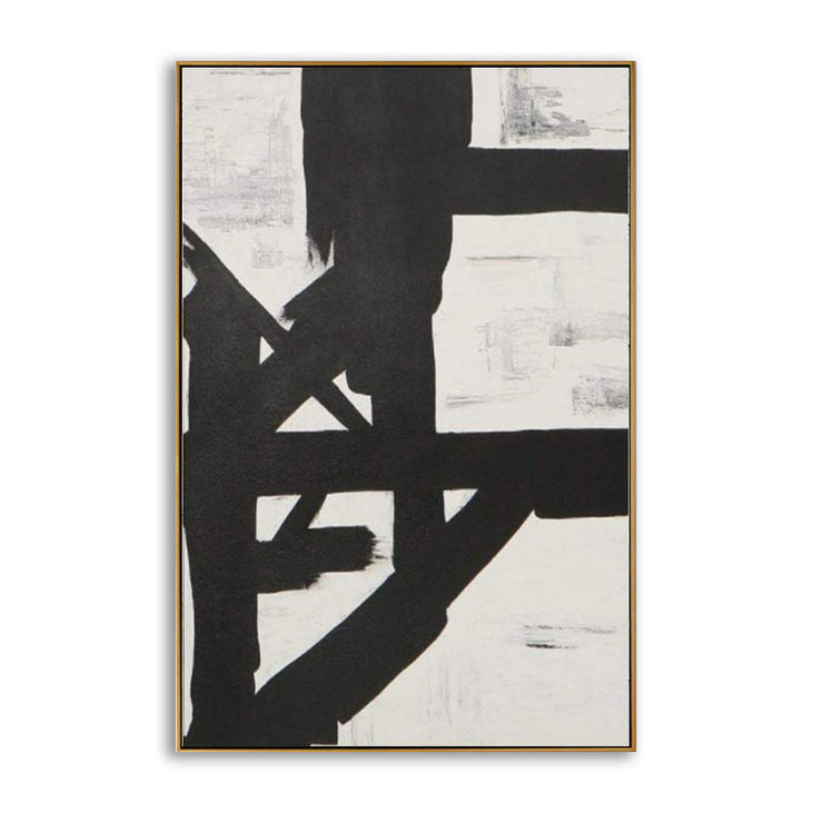 Black and White Abstract Wall Art #YX166