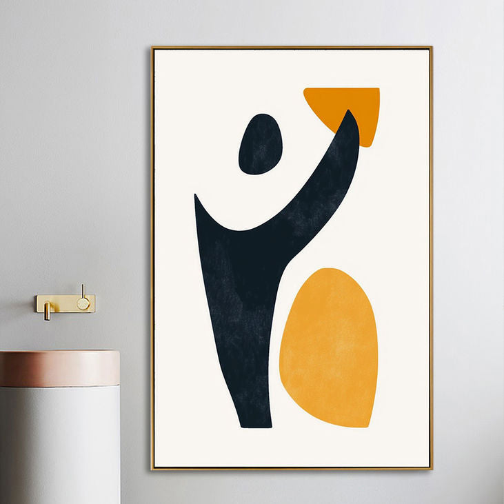 Minimalist Black & Orange Wall Decor #YX178