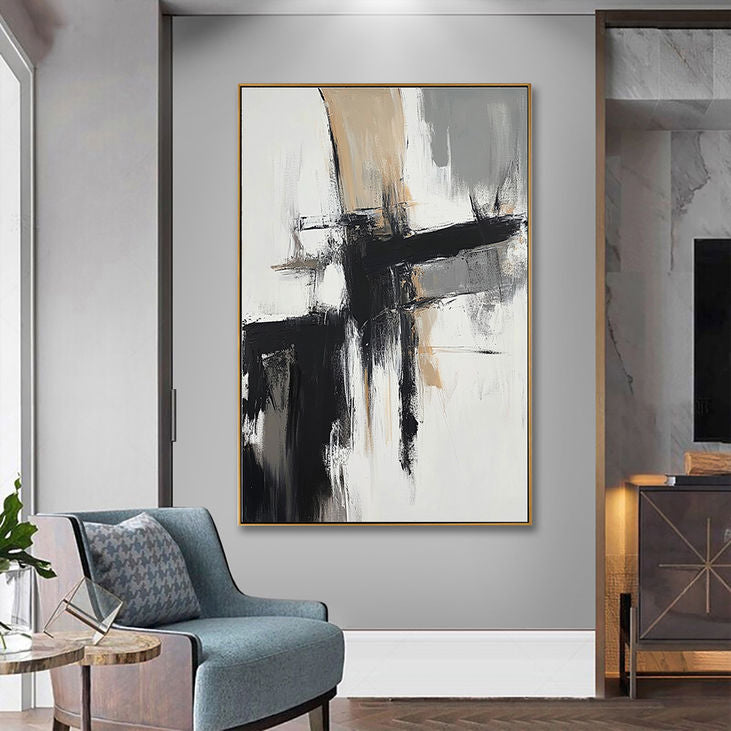 Contemporary Abstract: Neutral Tones for Modern Interiors #YX175