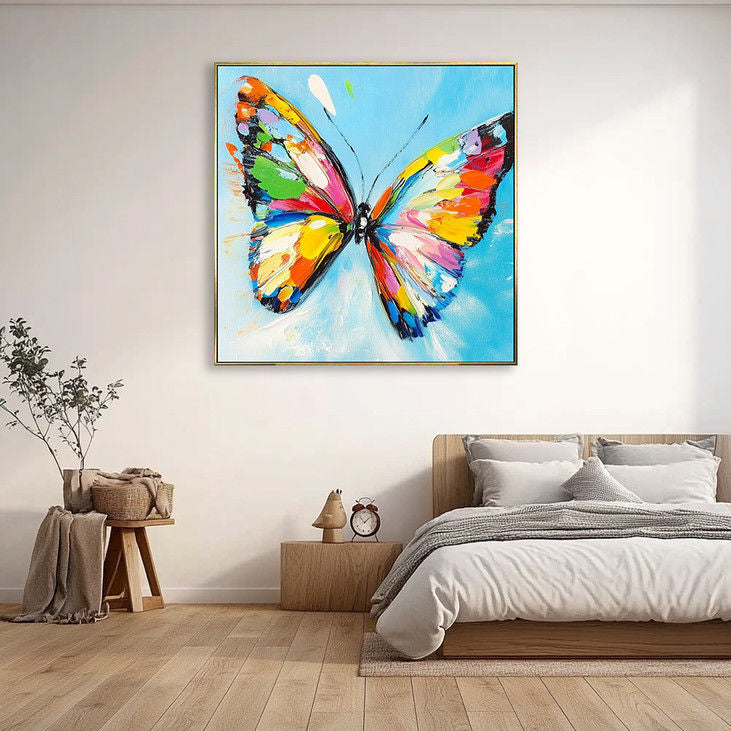 Impasto Colorful Butterfly Canvas Painting #YX132
