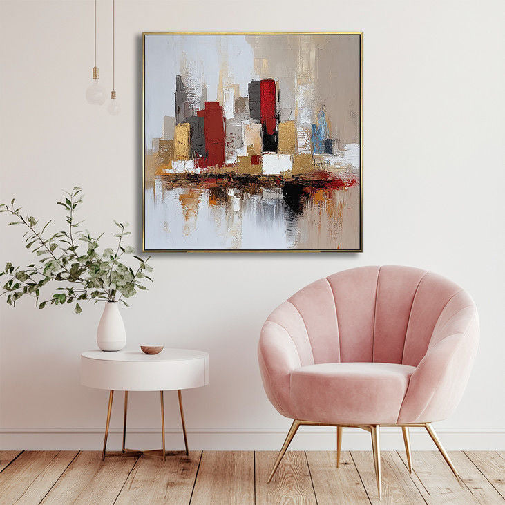 Contemporary Abstract Cityscape Art #YX22
