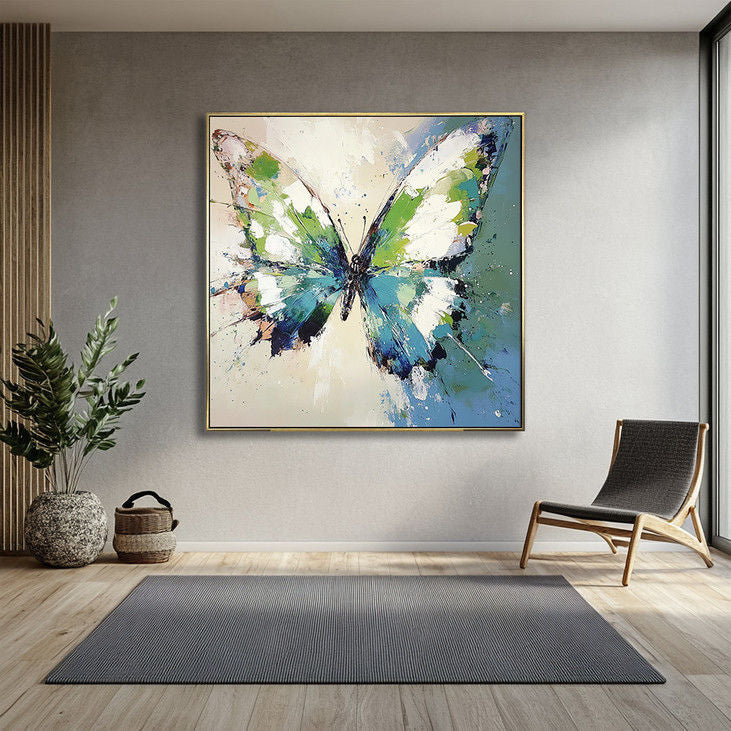Vibrant Butterfly Handmade Canvas Painting #YX23