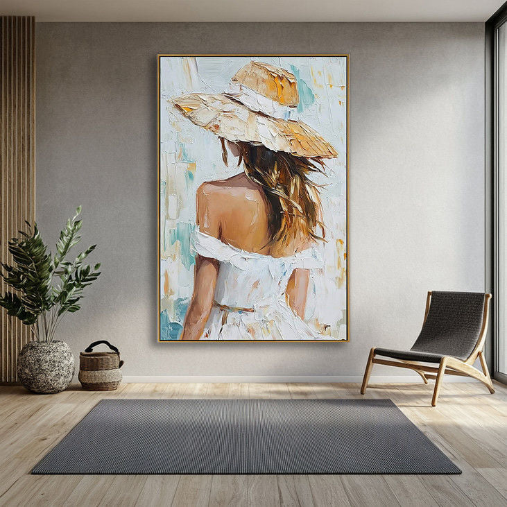 Textured Female Figure Painting #YX48