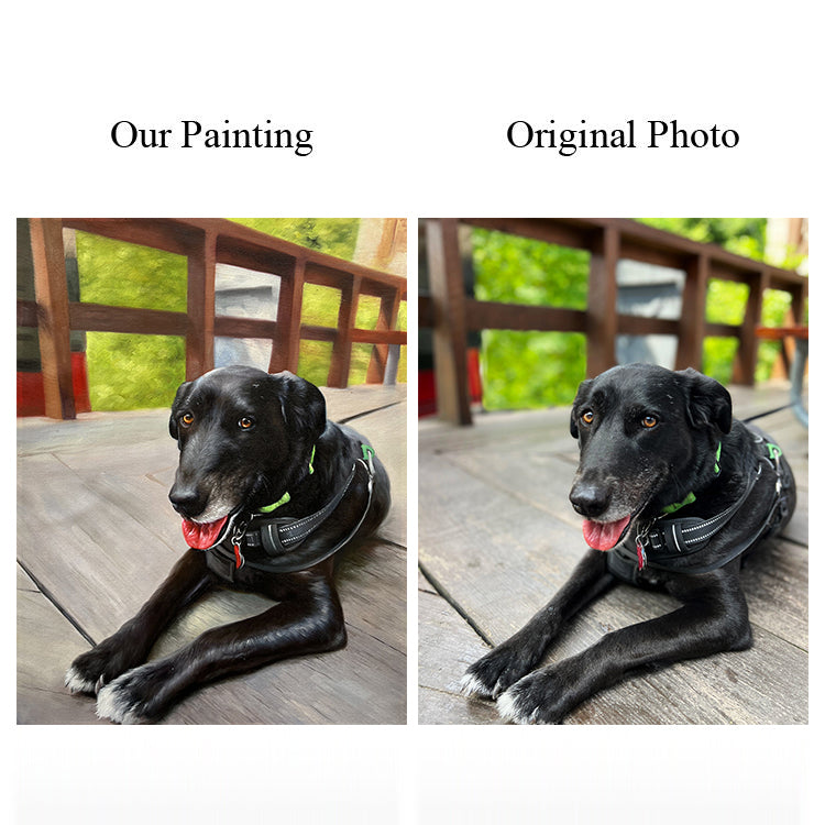 Personalized Hand-Painted Oil Painting from Photo - Custom Art for Family, Pet, Landscape, Home, Car | Perfect Gift
