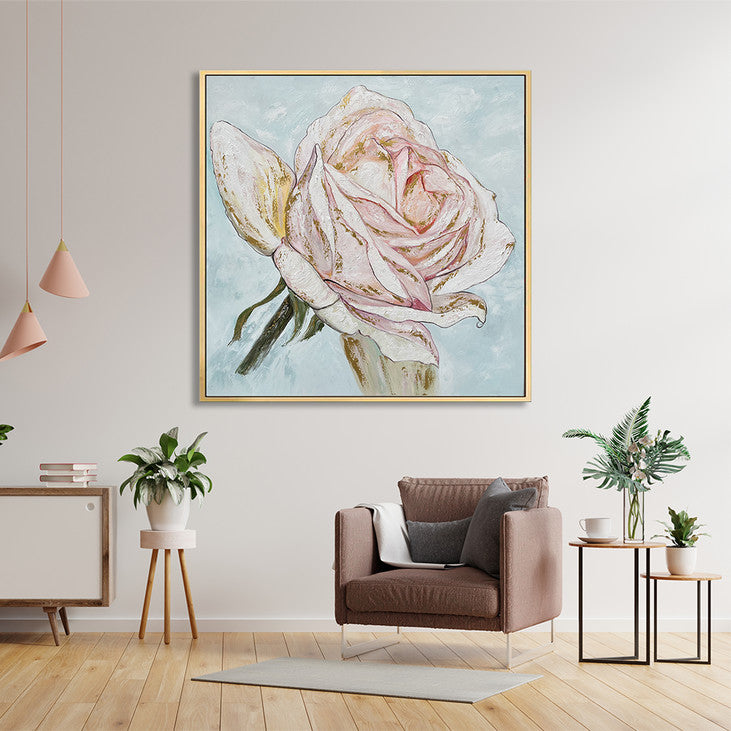 Romantic Pink Rose Wall Art #YX354
