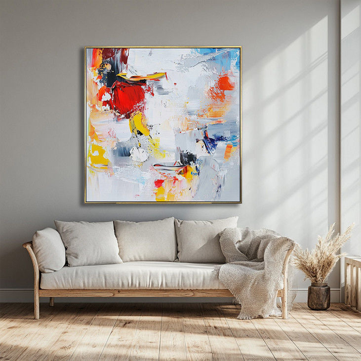 Vibrant Impasto Abstract Art #YX28