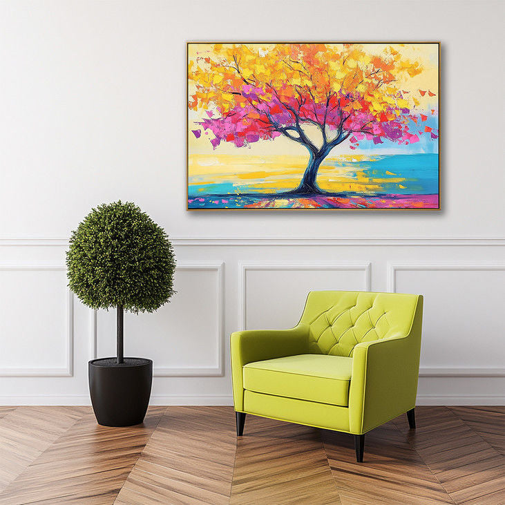 Multicolor Tree Landscape Art #YX113