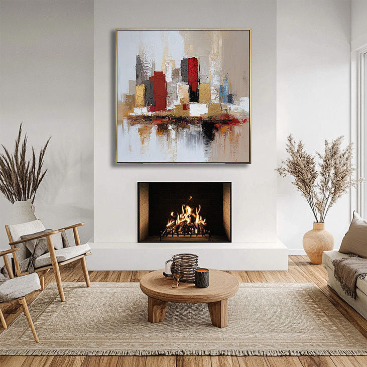 Contemporary Abstract Cityscape Art #YX22