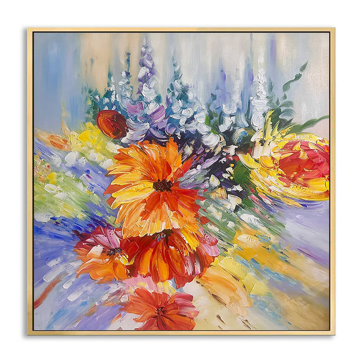 Hand Painted Abstract Flower Canvas #YX220