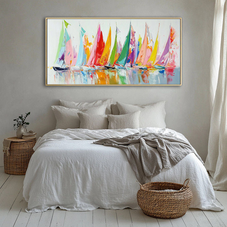 Vibrant Sailing Scene Canvas  #YX99