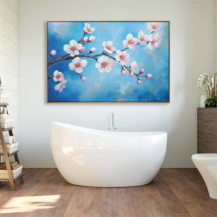 Hand Painted Cherry Blossom Canvas Art #YX346