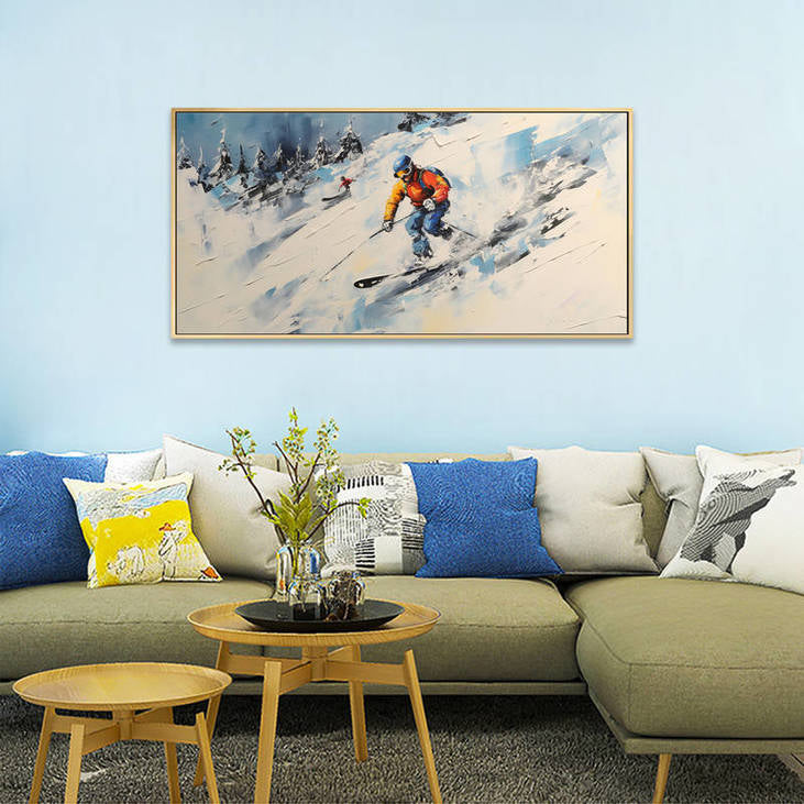 Winter Sports Impasto Art #VA98